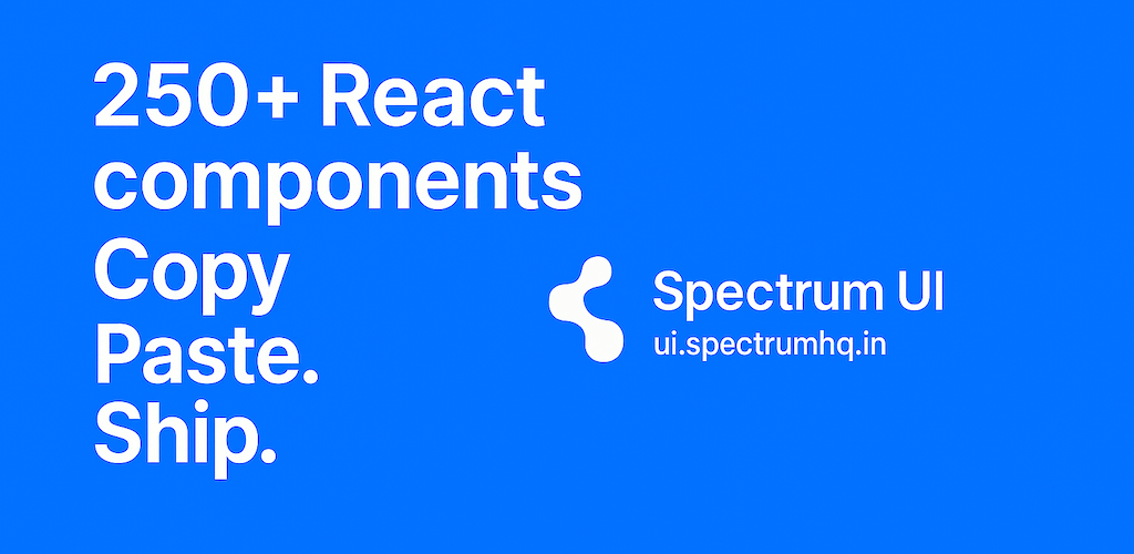 Spectrum UI: The Ultimate React Component Library for Developers and Startups